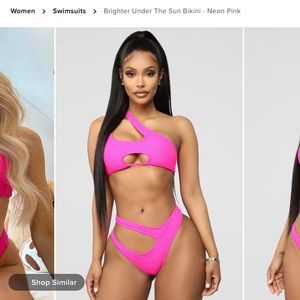 Bright pink bikini set